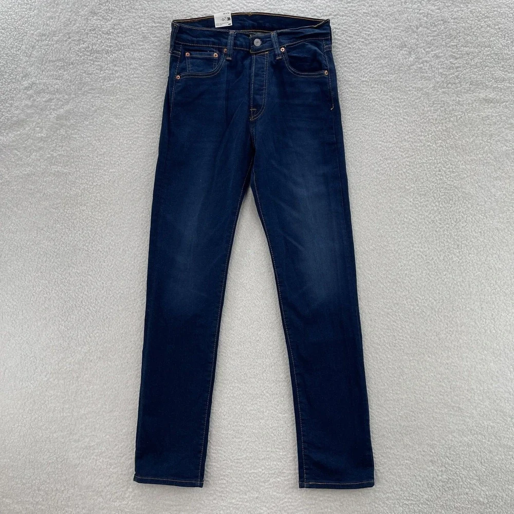 Levis 501 Jeans Mens 30x34 Blue Original Fit Straight Dark Wash Indigo Denim